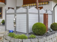 Sichtschutzwand mit Blecheinlage